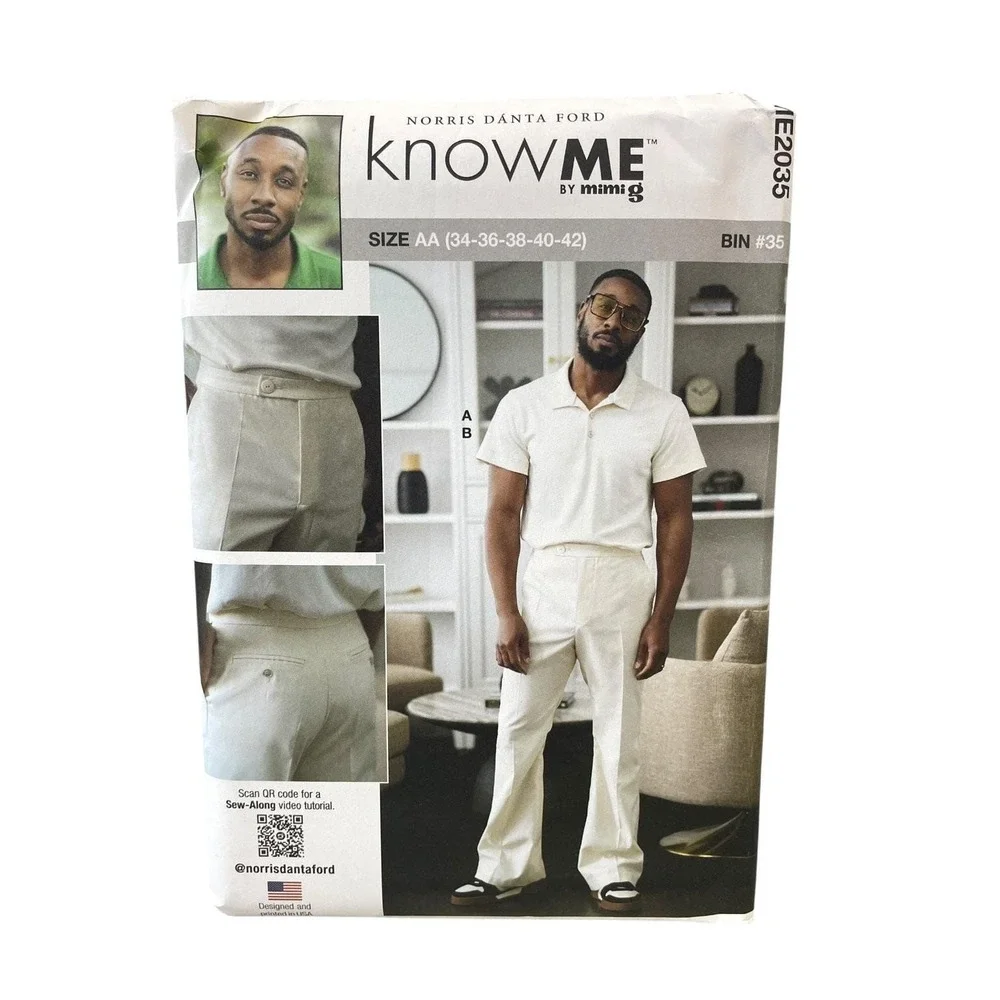 knowME ME2035 Men's Polo Shirt Pants AA 34-42‎ Modern Sewing Pattern